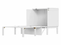 Sale Cama abatible 90x200 cm en madera - Con somier de láminas - Carga máx. 150 kg - Cama Abatible