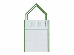 Outlet Cama alta con armario y estante, 90 x 200 cm, cama infantil con somier, color Cama Alta|Cama Infantil