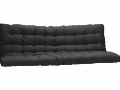 Outlet Vente-unique Cama alta de metal de 90 x 190 cm con banco convertible + futón negro MODULO V Blanco