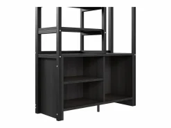 Online Cama altillo de metal 90x200 cm - con escritorio + tomas USB + barreras - Cama Alta