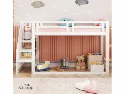 Online Cama altillo infantil 90×200 cm - con escalera y somier de láminas - Cama Alta