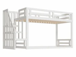 Online Cama altillo infantil 90×200 cm - con escalera y somier de láminas - Cama Alta