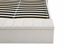 New Vente-unique Cama arcón 160 x 200 cm con banco en tela color + colchón - DOUINO Beige
