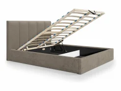 Hot Vente-unique Cama arcón king size 200 x 200 cm de tela color - KILACLO Topo