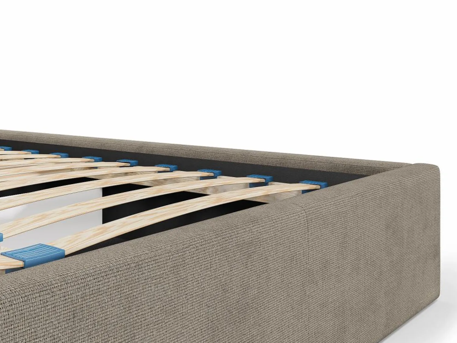 Hot Vente-unique Cama arcón king size 200 x 200 cm de tela color - KILACLO Topo