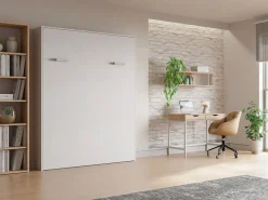 Vente-unique Cama armario abatible vertical de 160 x 200 cm Queen Size en - MALINA II