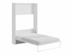 Best Vente-unique Cama armario abatible vertical 140 x 200 cm - MALINA II Blanco