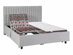 Best Cama articulada eléctrica somier colchón látex 3 zonas 2 x 80 x 200 cm tela TIARI Cama Articulada