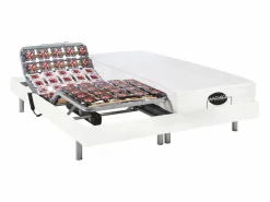 New NATUREA Cama articulada eléctrica LYSIS III Motor OKIN 2x80x200cm Blanco