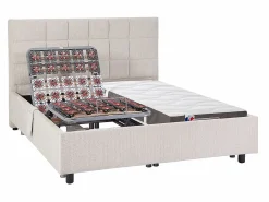 Hot Cama articulada eléctrica somier colchón látex 3 zonas 2 x 70 x 190 cm tela JOFAR Cama Articulada