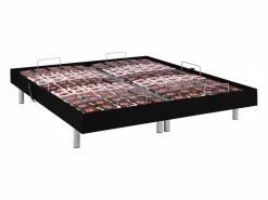 Ysmée Cama articulada eléctrica somier colchón de muelles 5 zonas 2 x 70 x 190 cm beige MANAM