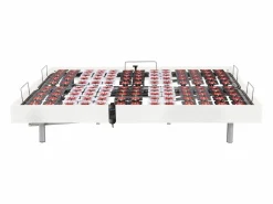 Outlet Cama articulada eléctrica somier colchón memoria de forma 2 x 70 x 190 cm gris SASORA Somier Relax