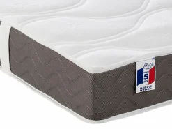 Sale Ysmée Cama articulada eléctrica somier colchón de muelles 5 zonas 2 x 90 x 200 cm gris MANAM Blanco