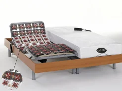 Discount Cama articulada eléctrica roble LYSIS III motor OKIN 2x80x200 cm Cama Articulada