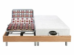 Discount Cama articulada eléctrica roble LYSIS III motor OKIN 2x80x200 cm Cama Articulada