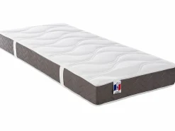 Ysmée Cama articulada eléctrica somier colchón látex 3 zonas 2 x 70 x 190 cm tela JOFAR