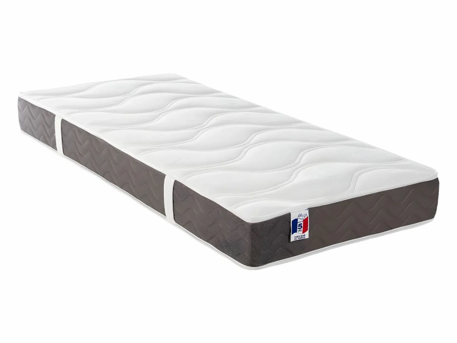 Ysmée Cama articulada eléctrica somier colchón memoria de forma 2 x 90 x 200 cm gris EREGA