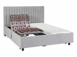 Clearance Ysmée Cama articulada eléctrica colchón de espuma con memoria de forma 2 x 80 x 200 cm SASORA Gris