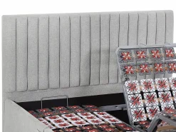 Clearance Ysmée Cama articulada eléctrica colchón de espuma con memoria de forma 2 x 80 x 200 cm SASORA Gris