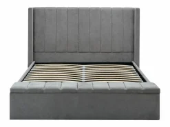 Vente-unique Cama baúl 160 x 200 cm con banco en tela color - DOUINO