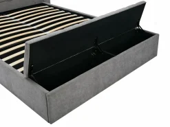 Vente-unique Cama baúl 160 x 200 cm con banco en tela color - DOUINO