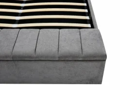 Vente-unique Cama baúl 160 x 200 cm con banco en tela color - DOUINO