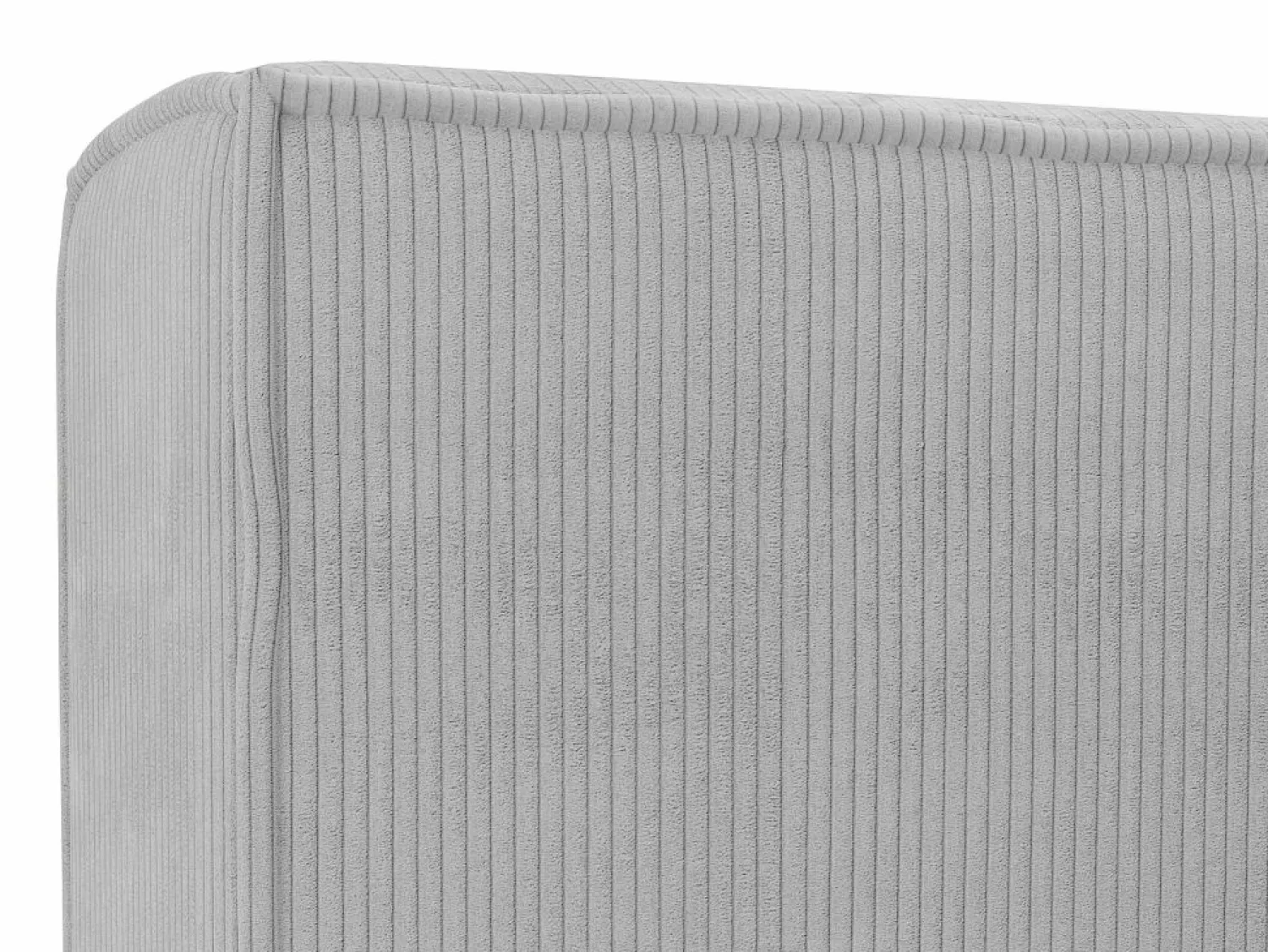 Hot Vente-unique Cama baúl 200 x 200 cm en terciopelo acanalado - TIMANO Gris claro