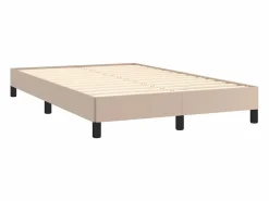 Hot Clicnbuy Cama box spring colchón LED cuero sintético capuchino 120x190cm