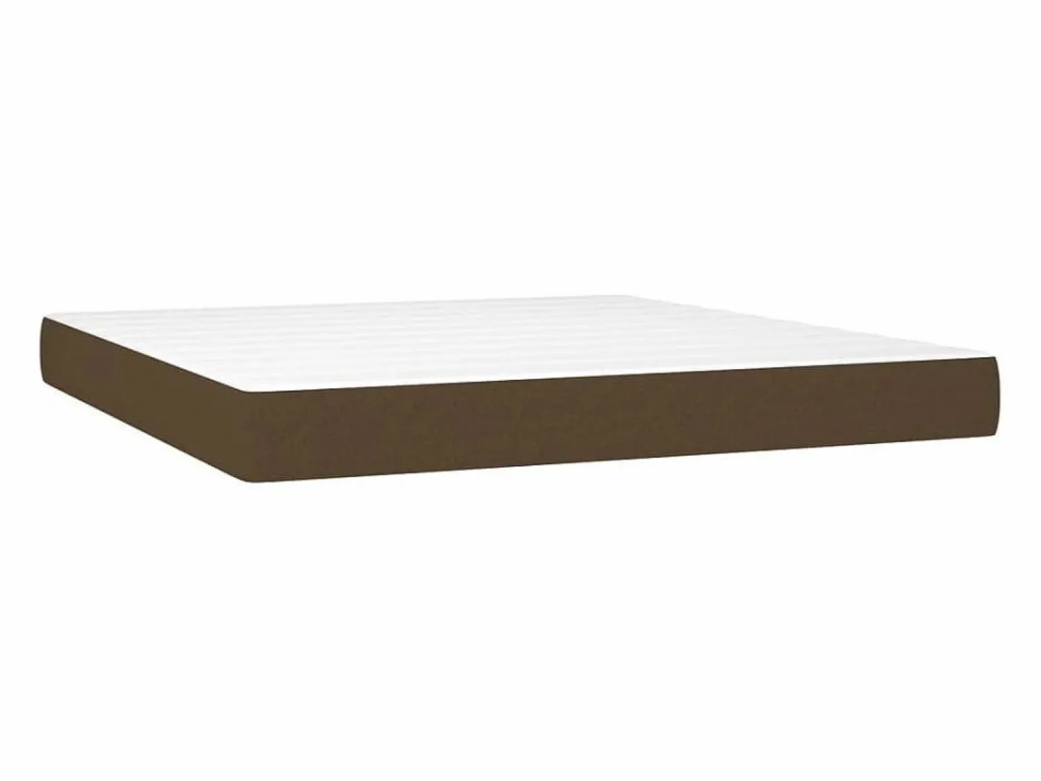 Clearance Cama box spring colchón luces LED tela marrón oscuro 180x200cm Somier - 180X200Cm
