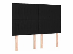 Best Clicnbuy Cama box spring colchón y luces LED tela negro 140x190 cm