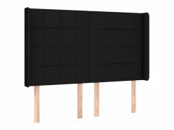 Sale Clicnbuy Cama box spring colchón y luces LED tela negro 140x190 cm