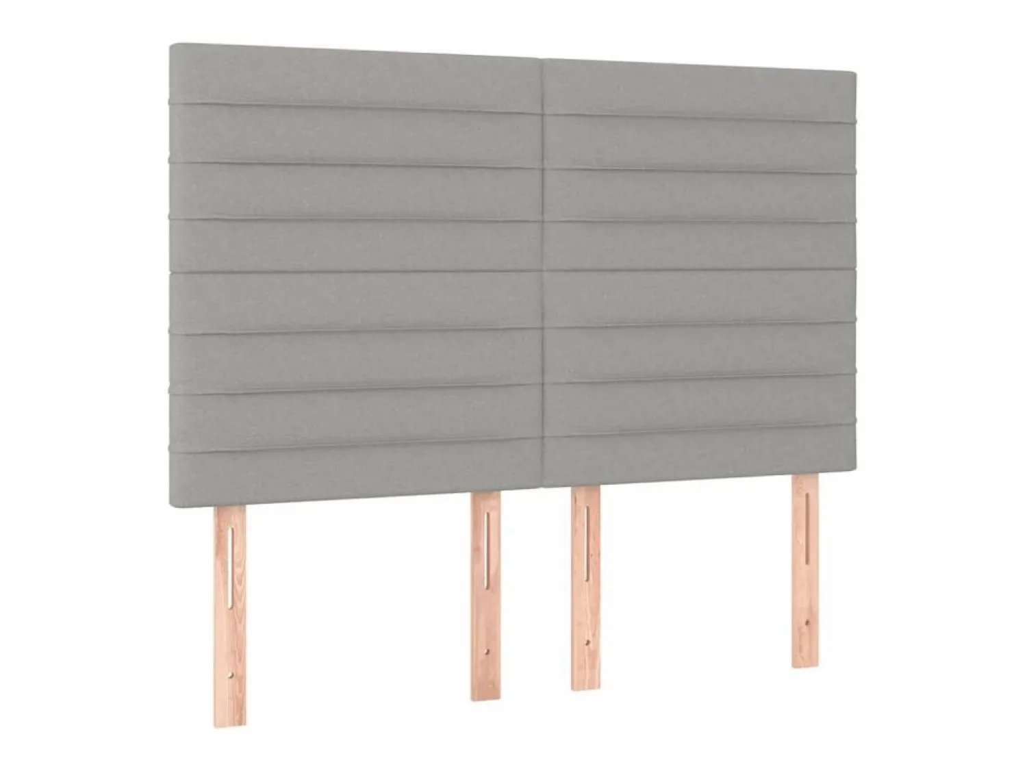 Clicnbuy Cama box spring colchón y luces LED tela gris claro 140x190 cm