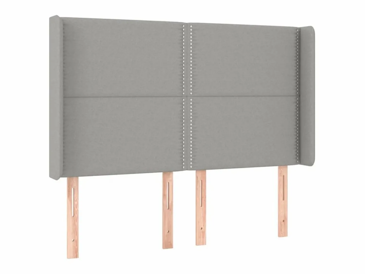 New Cama box spring colchón y luces LED tela gris claro 140x190 cm Somier - 140X190Cm