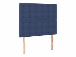 Online Cama box spring colchón y luces LED tela azul 90x190 cm Somier Tapizado|Somier - 90X190Cm
