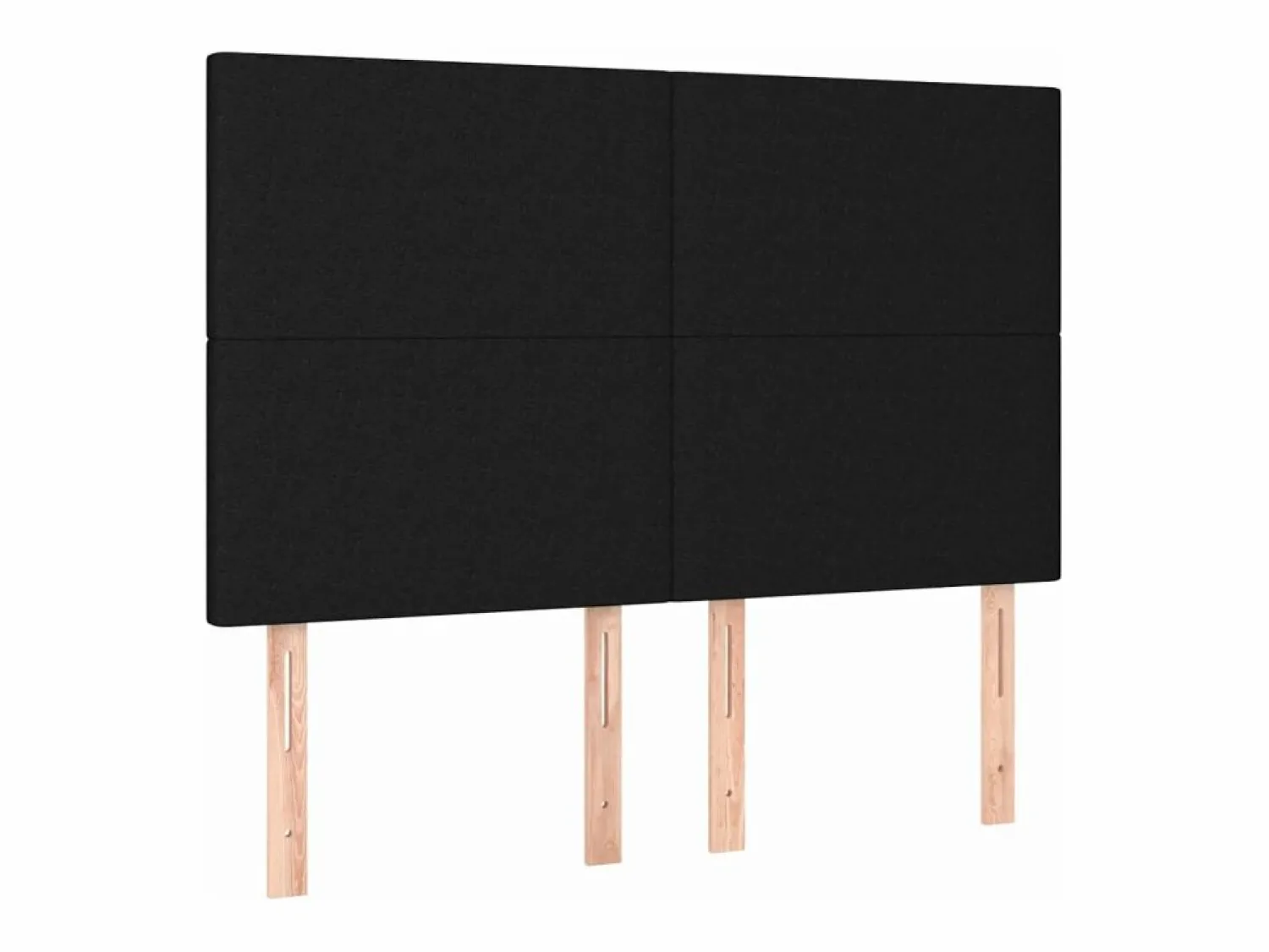 Clicnbuy Cama box spring colchón y luces LED tela negro 140x190 cm