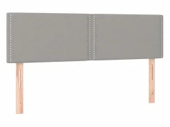 Clearance Cama box spring colchón y luces LED tela gris claro 140x190 cm Somier Tapizado|Somier - 140X190Cm