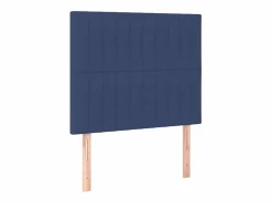 New Clicnbuy Cama box spring colchón y luces LED tela azul 90x190 cm