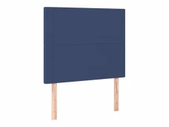 Clearance Cama box spring colchón y luces LED tela azul 90x190 cm Somier Tapizado|Somier - 90X190Cm