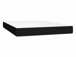 Best Cama box spring colchón y luces LED tela negro 140x190 cm Somier - 140X190Cm