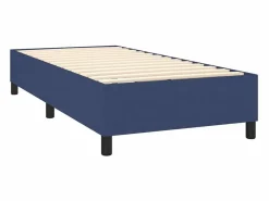 Online Cama box spring colchón y luces LED tela azul 90x190 cm Somier - 90X190Cm