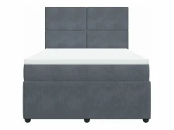 Best Cama box spring con colchón terciopelo oscuro 140x190 cm Base De Cama De Láminas|Somier - 140X190Cm