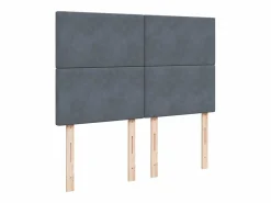 Best Cama box spring con colchón terciopelo oscuro 140x190 cm Base De Cama De Láminas|Somier - 140X190Cm
