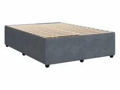 Best Cama box spring con colchón terciopelo oscuro 140x190 cm Base De Cama De Láminas|Somier - 140X190Cm