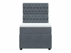 Best Cama box spring con colchón terciopelo oscuro 90x190 cm Somier - 90X190Cm