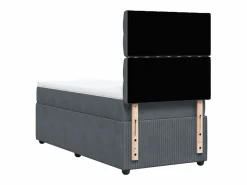 Best Cama box spring con colchón terciopelo oscuro 90x190 cm Somier - 90X190Cm