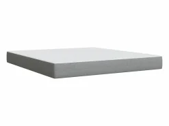Clicnbuy Cama box spring con colchón tela claro 180x200 cm Gris