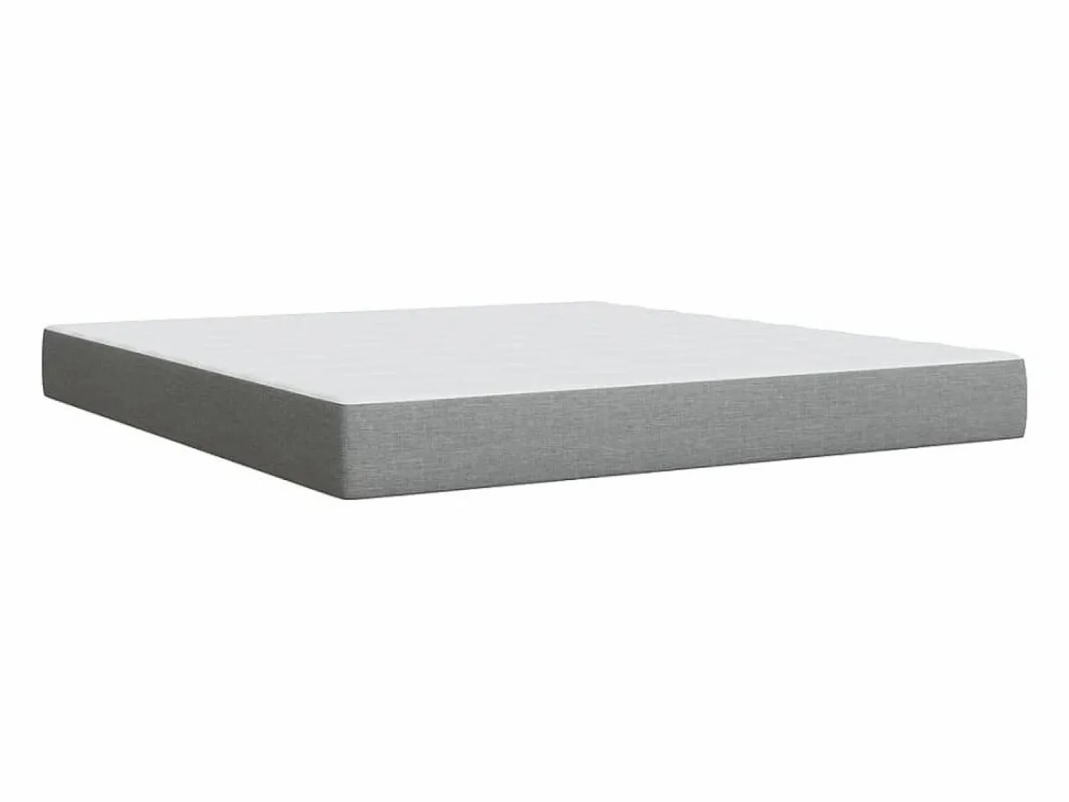 Clicnbuy Cama box spring con colchón tela claro 180x200 cm Gris
