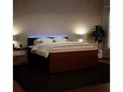 Clicnbuy Cama box spring con colchón terciopelo 180x200 cm Rosa