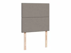 Clearance Cama box spring con colchón tela gris taupe 90x190 cm Somier - 90X190Cm