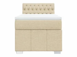 Clicnbuy Cama box spring con colchón tela color 90x190 cm